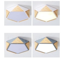 Dimbare Macaron Multi Colours Houten Plafondlamp met Acryl Kap Plafondlamp Scandinavische Stijl