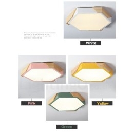 Dimbare Macaron Ultradunne Multi Colours Houten Plafondlamp met Acryl Kap Plafondlamp Scandinavische Stijl
