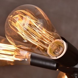 Hanglamp 4 lampen landelijke stijl smeedijzer