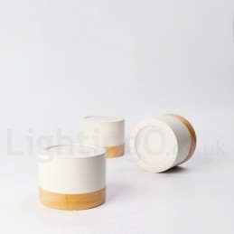 Houten moderne design mini plafondlamp met acryl kap speciaal voor Kan ook gebruikt worden als wandlamp