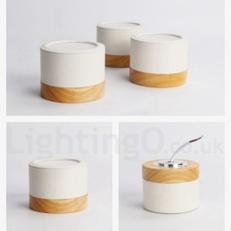 Houten moderne design mini plafondlamp met acryl kap speciaal voor Kan ook gebruikt worden als wandlamp