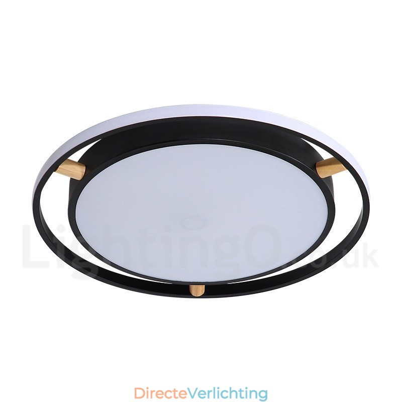 Dimbare Macaron Ultradunne Multi Colours Houten Ronde Plafondlamp met Acryl Kap Plafondlamp Scandinavische Stijl