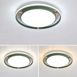 Dimbare Macaron Ultradunne Multi Colours Houten Ronde Plafondlamp met Acryl Kap Plafondlamp Scandinavische Stijl