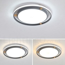 Dimbare Macaron Ultradunne Multi Colours Houten Ronde Plafondlamp met Acryl Kap Plafondlamp Scandinavische Stijl