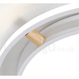 Dimbare Macaron Ultradunne Multi Colours Houten Ronde Plafondlamp met Acryl Kap Plafondlamp Scandinavische Stijl