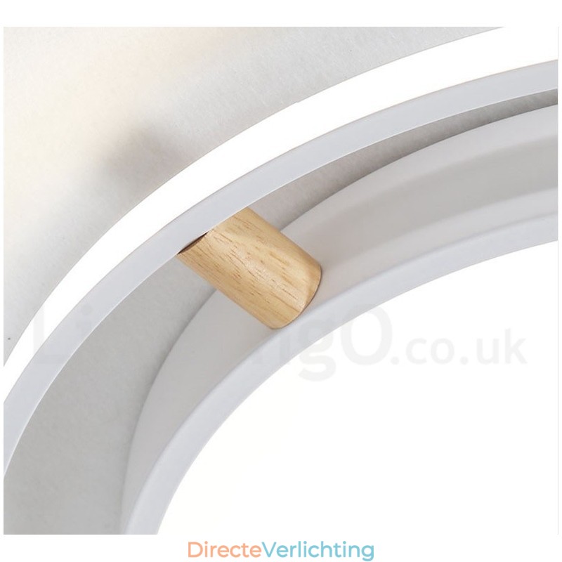 Dimbare Macaron Ultradunne Multi Colours Houten Ronde Plafondlamp met Acryl Kap Plafondlamp Scandinavische Stijl