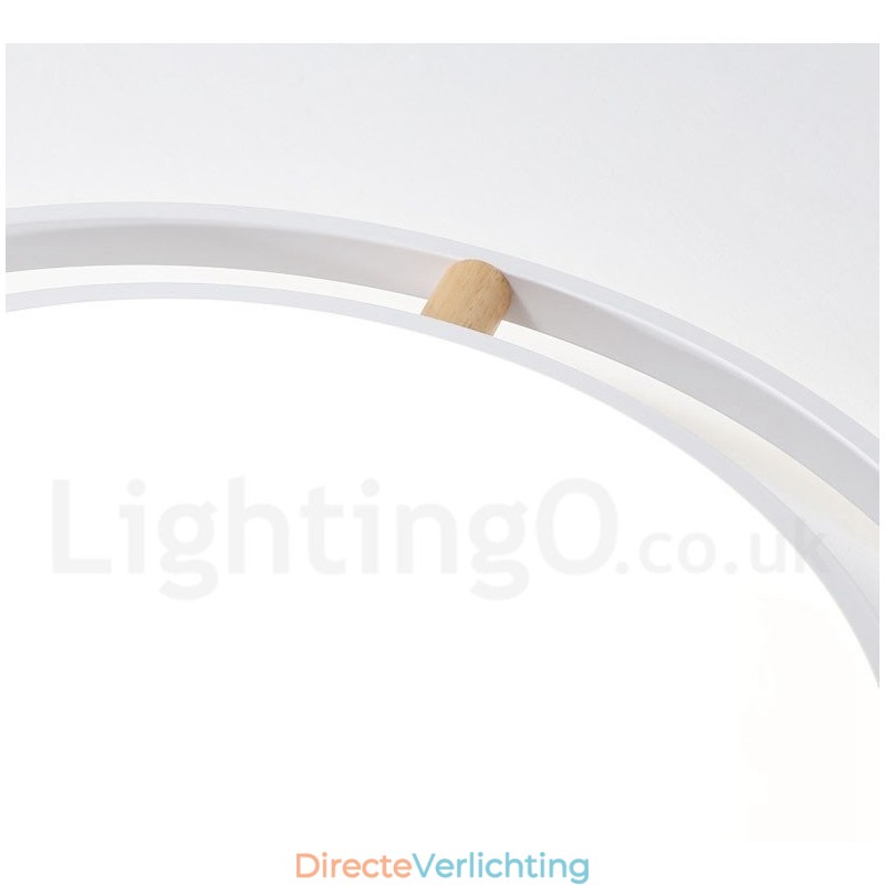 Dimbare Macaron Ultradunne Multi Colours Houten Ronde Plafondlamp met Acryl Kap Plafondlamp Scandinavische Stijl