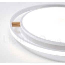 Dimbare Macaron Ultradunne Multi Colours Houten Ronde Plafondlamp met Acryl Kap Plafondlamp Scandinavische Stijl