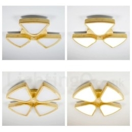 Houten Bloemblaadje Plafondlamp met Acryl Kap Plafondlamp Scandinavische Stijl
