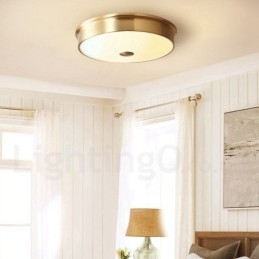 Retro Vintage Plafondlamp met Glazen Kap