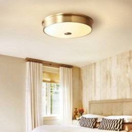 Retro Vintage Plafondlamp met Glazen Kap