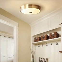 Retro Vintage Plafondlamp met Glazen Kap