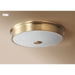 Retro Vintage Plafondlamp met Glazen Kap