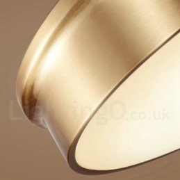 Retro Vintage Plafondlamp met Glazen Kap