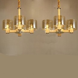 Mode Hanglamp Tafel Houten Glazen Kap