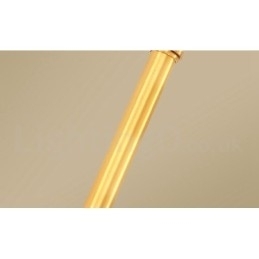 Eenvoudige, rustieke, retro vintage hanglamp van puur messing met stoffen kap