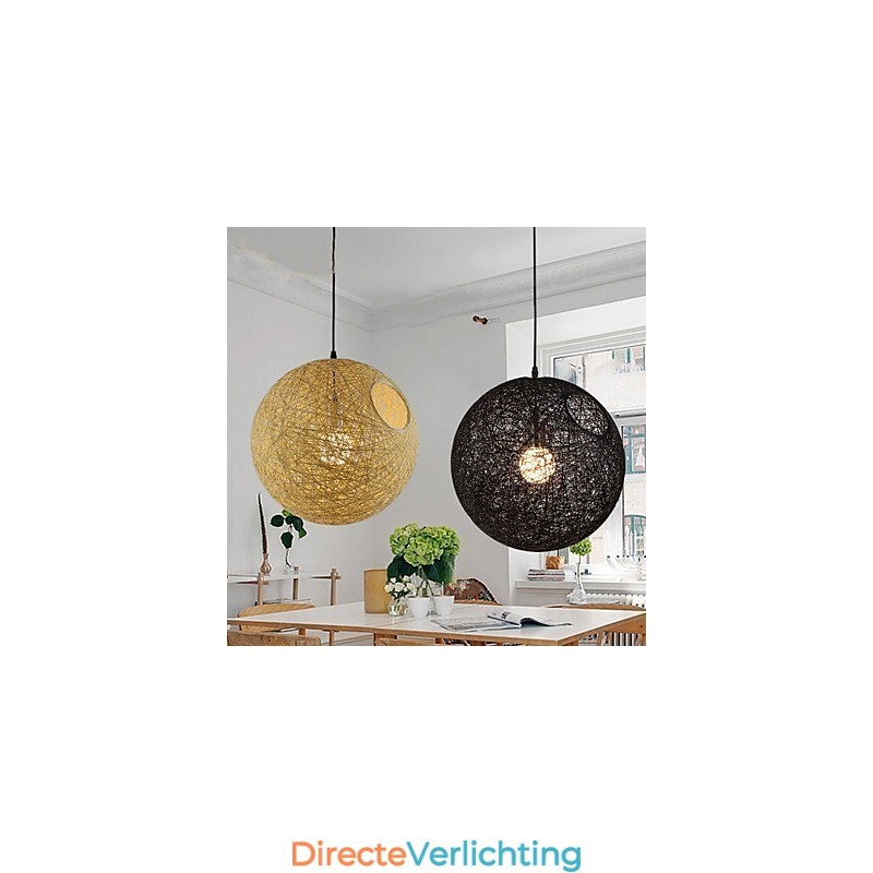 Landelijk Eenvoudige Moderne lamp Pastorale Rotan Lamp Hennep Bol Kroonluchter
