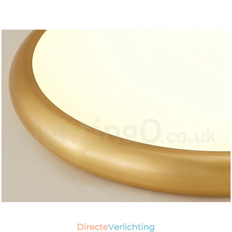 Ultradunne dimbare moderne eigentijdse Scandinavische stijl plafondlampen van messing met acryl kap, kunnen ook als wandlamp worden gebruikt