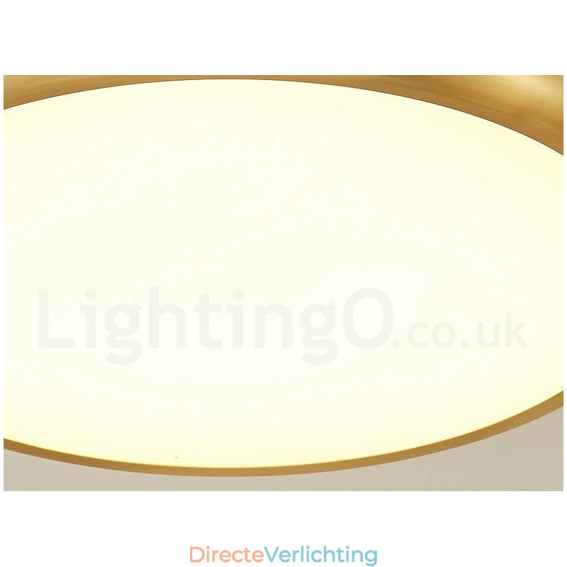 Ultradunne dimbare moderne eigentijdse Scandinavische stijl plafondlampen van messing met acryl kap, kunnen ook als wandlamp worden gebruikt