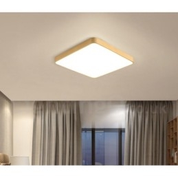 Ultradunne vierkante dimbare moderne eigentijdse Scandinavische stijl plafondlampen van messing met acryl kap, kunnen ook als wandlamp worden gebruikt