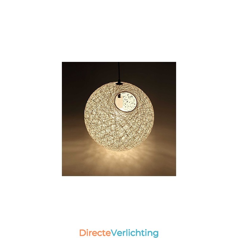 Landelijk Eenvoudige Moderne lamp Pastorale Rotan Lamp Hennep Bol Kroonluchter