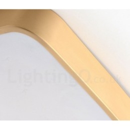 Ultradunne vierkante dimbare moderne eigentijdse Scandinavische stijl plafondlampen van messing met acryl kap, kunnen ook als wandlamp worden gebruikt