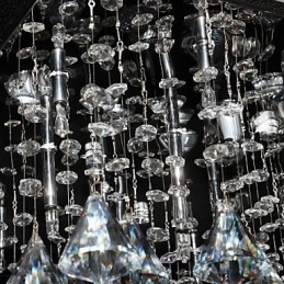 Traditionele klassieke kristallen chromen metalen kroonluchter