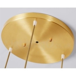Puur messing rustieke lodge hanglamp in Scandinavische stijl met glazen kap