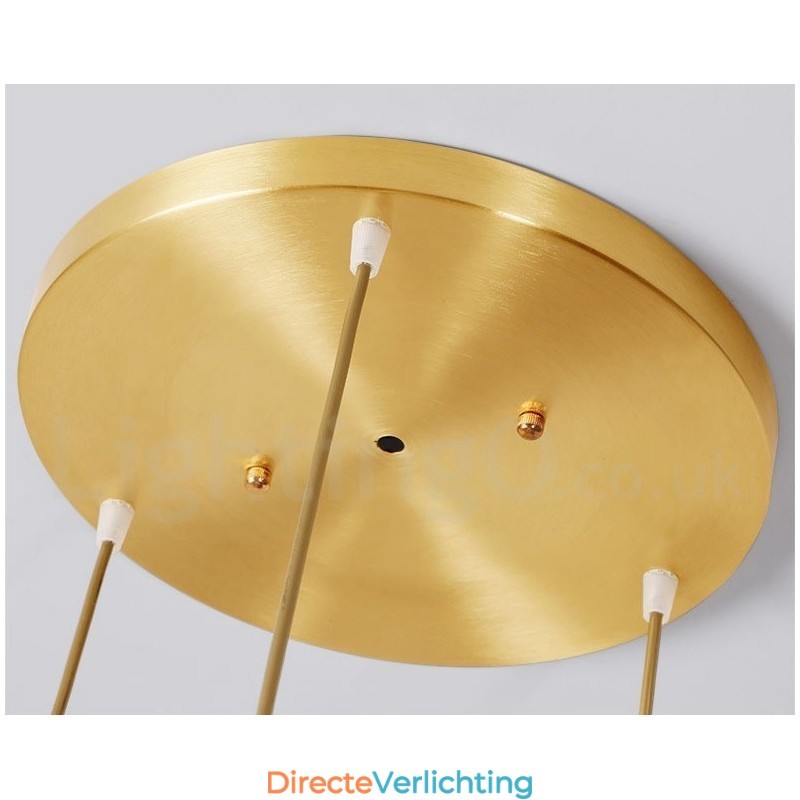 Puur messing rustieke lodge hanglamp in Scandinavische stijl met glazen kap