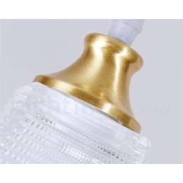 Puur messing rustieke lodge hanglamp in Scandinavische stijl met glazen kap