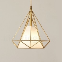 Rustieke Lodge Nordic Stijl Hanglamp van Zuiver Messing met Stoffen Kap