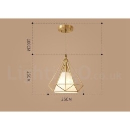 Rustieke Lodge Nordic Stijl Hanglamp van Zuiver Messing met Stoffen Kap