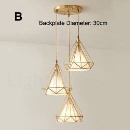 Rustieke Lodge Nordic Stijl Hanglamp van Zuiver Messing met Stoffen Kap