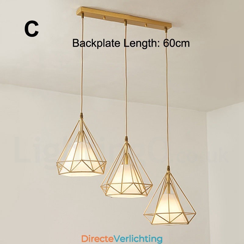 Rustieke Lodge Nordic Stijl Hanglamp van Zuiver Messing met Stoffen Kap