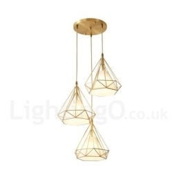 Rustieke Lodge Nordic Stijl Hanglamp van Zuiver Messing met Stoffen Kap