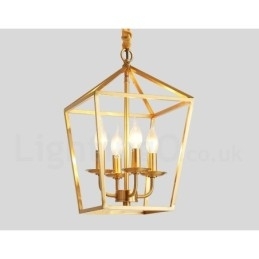 Puur messing rustieke lodge hanglamp in Scandinavische stijl