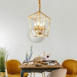 Puur messing rustieke lodge hanglamp in Scandinavische stijl
