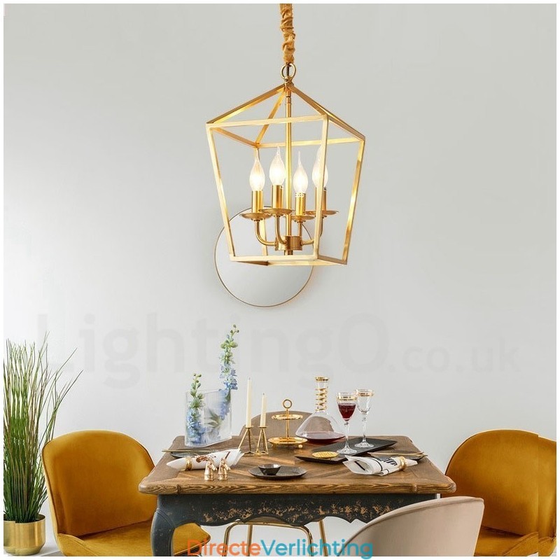 Puur messing rustieke lodge hanglamp in Scandinavische stijl