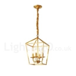 Puur messing rustieke lodge hanglamp in Scandinavische stijl