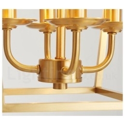 Puur messing rustieke lodge hanglamp in Scandinavische stijl