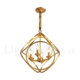 Puur messing rustieke lodge hanglamp in Scandinavische stijl