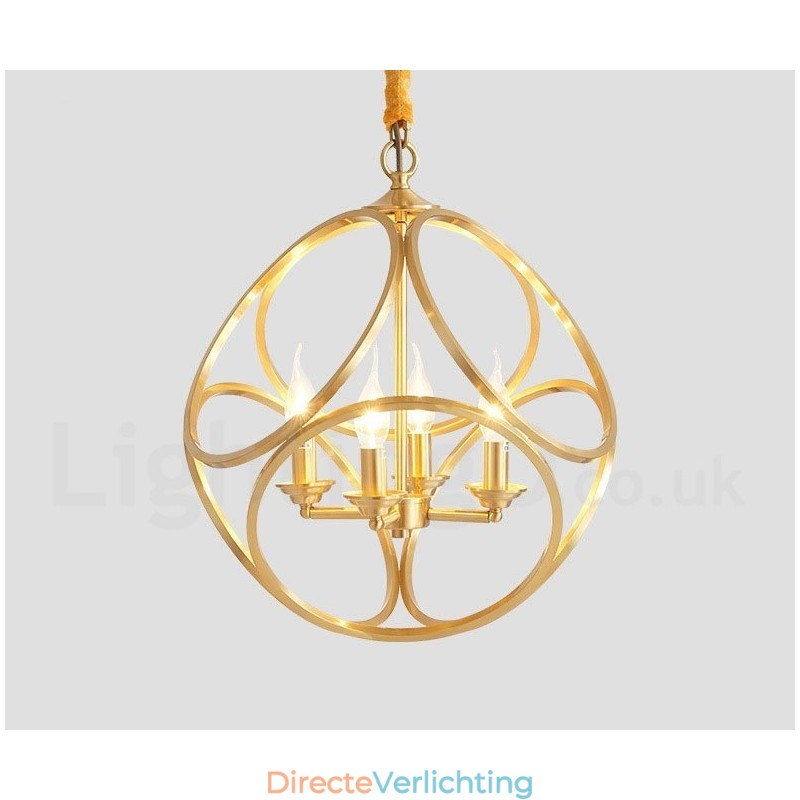 Puur messing rustieke lodge hanglamp in Scandinavische stijl