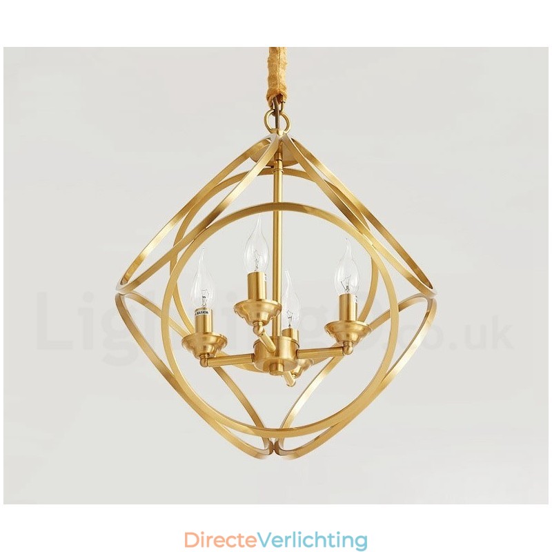 Puur messing rustieke lodge hanglamp in Scandinavische stijl