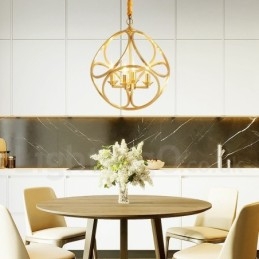 Puur messing rustieke lodge hanglamp in Scandinavische stijl