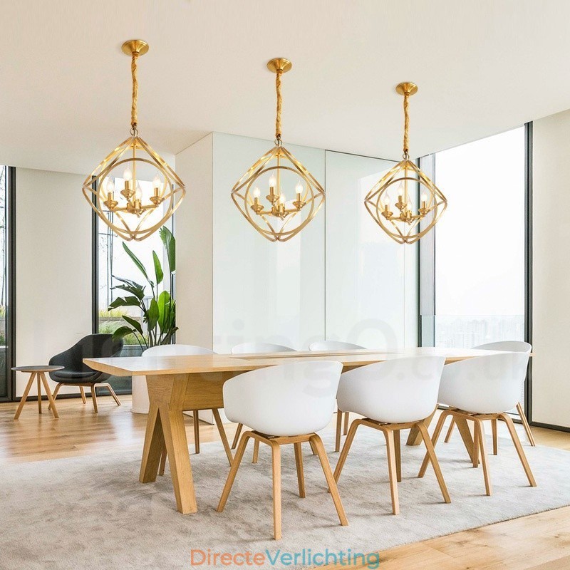 Puur messing rustieke lodge hanglamp in Scandinavische stijl