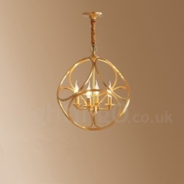 Puur messing rustieke lodge hanglamp in Scandinavische stijl