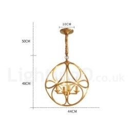 Puur messing rustieke lodge hanglamp in Scandinavische stijl