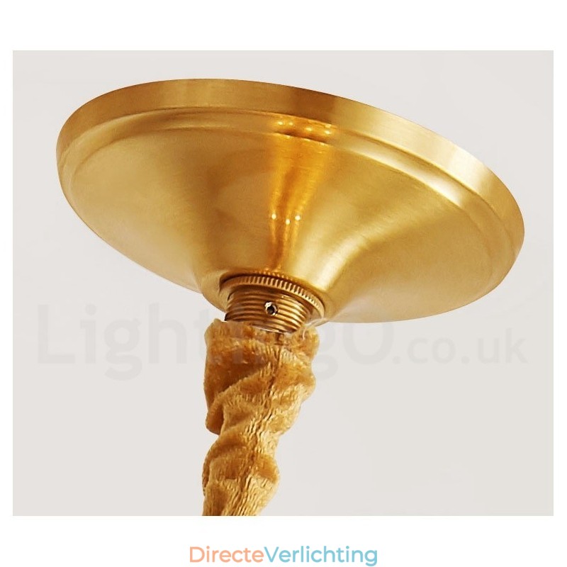 Puur messing rustieke lodge hanglamp in Scandinavische stijl