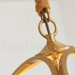 Puur messing rustieke lodge hanglamp in Scandinavische stijl
