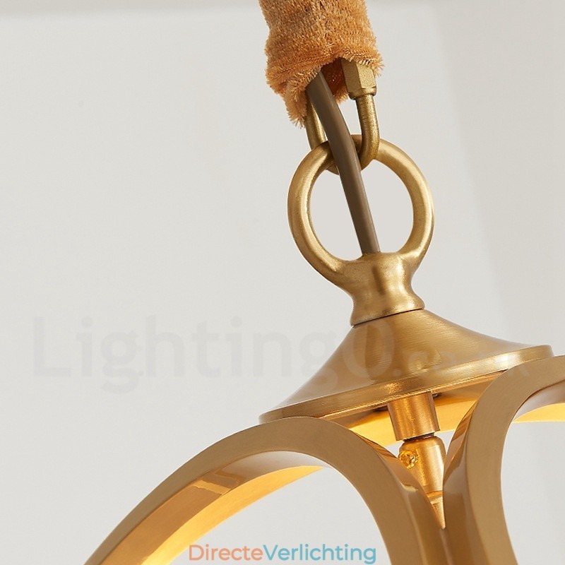 Puur messing rustieke lodge hanglamp in Scandinavische stijl